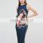 Womens Ladies Fashion Bodycon Sexy Dress With Printed