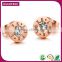 Online Shopping Engraved Round Zircon Front Back Earrings