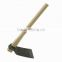 garden hoe with wooden handle