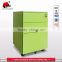 2016 latest mobile pedestal 3-drawers office lightweight steel filing cabinets