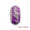 Ready Stock 3 Colors HAPPY FOREVER Character Enameled Titanium Stainless Steel Big Hole European Charm Beads SEB-LG558