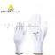 Deltaplus polyester knitted with polyurethane coating on palm and fingertips safety gloves