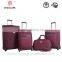 Set 4 expandable softside trolley case luggage