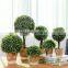 high simulation beautiful table decoration Artificial topiary boxwood grass ball bonsai in best price