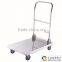 New Style Round Stainless Steel Meat Cart And Mobile Food Cart Price With Four Wheels
