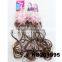 baby kids cheap 100% human hair clip in hair extension with ribbon bow clip in
