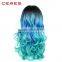 Overnight Delivery Colorful Cosplay Wig Synthetic Ombre Anime Wig for Party