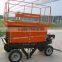 Small diesel power hydraulic scissor portable elevator machines