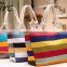 Women canvas tote handbag wholesale ladies tote hand bag simple design