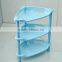 Hot selling Desktop three layer triangular rack/ plastic kitchen bathroom rack storage rack