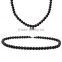 Natural female black nephrite necklace