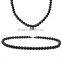 female black nephrite necklace with Buddharupa pendant