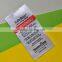 warning satin printed labels of kids safety seat