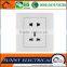 Best Sale Good Quality Electric Popular White Wall PC Double 2 Twins Socket With CE Certification
