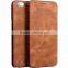 Luxury design smooth flip leather smart case for iphone 6 plus