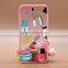 Wholesale Fashion Perfume TPU+PC Transparent Painting Phone Case With Finger Ring Holder For Samsung 7s Edge