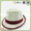 Colorful customized LOGO Summer Fedora Style Mens Paper Straw Hat