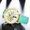 Hot wristwatch leather strap women flower watch