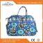 New design fancy large side by side pattern 100% cotton quilted women's duffle bag