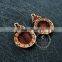 14mm setting size vintage style natual log wood bezel carving flower round pendant setting DIY findings supplies 1411143