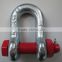 Various size galvanized carbon steel forged d shackles