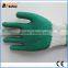 BSSAFETY Green latex coated industrial safety working gloves