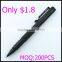 Best Selling only USD 1.8 per pcs multifunction tactical self-defense ball pen with box package as outdoor tool