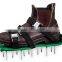 Lawn Aerator Shoes w/Metal Buckles and 3 Straps Lawn Aerator Sandals, Turf Aerating Shoes