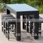 2017 Trade Assurance hot sale outdoor PE rattan resin wicker high bar tables furniture