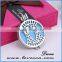 Aroma Pendant 30MM Round Hollw Flower Design Stainless Steel Essential Oil Diffuser Floating Locket