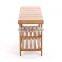 2 Tier Natural Bamboo Shoe Rack for Home Decoration
