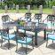 high quality outdoor cast aluminum dining furniture/ cast aluminum furniture garden set