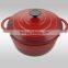 Enamel colored iron cookware