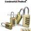 Brass high security luggage outdoor combination mini padlock