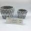 Round cement flower pot for decorative