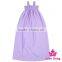 OEM Servic Plain Navy Color Ruffle Halter Sleeveless Designer Baby Girl Soft Evening Boho Style Model Maxi Dress Long Skirt