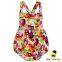 100% Cotton Crisscross Back Design Flower Printed Infant Newborn Baby Girl One Piece Grows Floral Vintage Romper