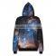 OEM Custom Wholesale Sublimation Printed 3D High Quality No Zipper Hoodie Jacket