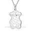 Fashion 925 silver bear pendant sautoir wholesale creative hollow out