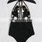 Runwaylover 5490 New Design Black Mesh Embroider Flower Bodysuit