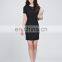 Short Sleeved Fashion Black Office Uniform Suit Design For Women