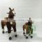 2015 Hot sale mechanical rocking horse for sale, plush horse ride-on for kids, walking pony toy