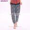 New Design Customized Leaf Print Casual Rayon Boho Harem Trouser Pants