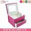 Magic pink drawer jewelry box with miror