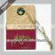 custom paper hang tag for jewelry and accessories