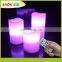 moving wick LED candle with remote control dancing flame