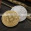 Factory wholesale zinc alloy stamp gold silver copper metal souvenir bitcoin bit coin