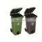 120L HDPE Pedal dustbin two wheeled bin 120L plastic dustbin ZE-120U-1