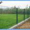 green colored curved wire mesh fence panel