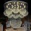 Popular Crystal ceiling lamp Pendant Light LED Decorated Chandeliers for hotel hall and villa living room